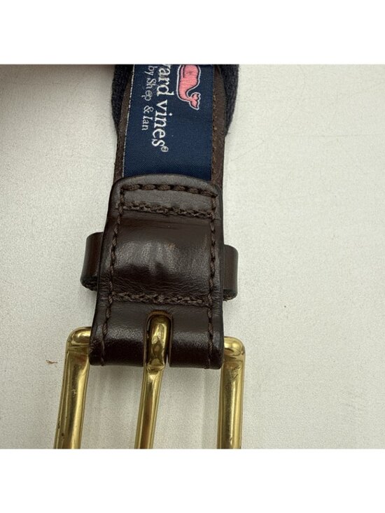 Vineyard Vines Flag Belt Sz S Fabric Red Blue White Preppy USA American Flag 30\